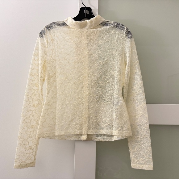 Mango Semi-Transparent Lace Shirt - Picture 5 of 6